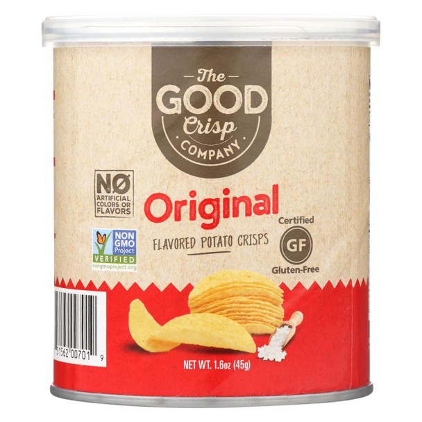 The Good Crisp Company Potato Crisps - Original - Case of 12 - 1.6 oz