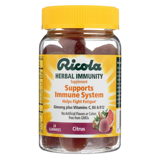 Ricola Immunity - Citrus - Gummies - Case of 24 - 24 count