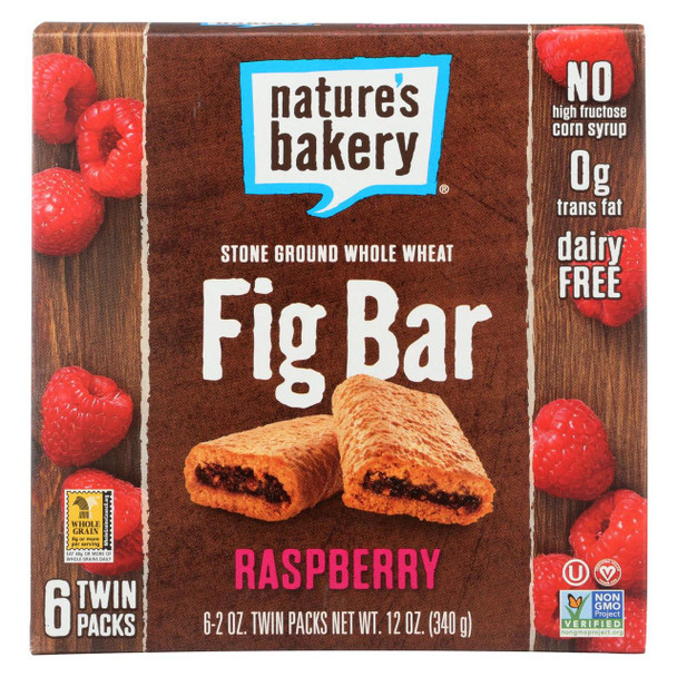 Nature's Bakery Stone Ground Whole Wheat Fig Bar - Raspberry - 2 oz - Case of 6