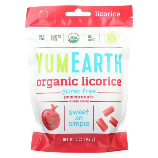 Yumearth Organics Soft Eating - Pomegranate Licorice - Case of 12 - 5 oz.