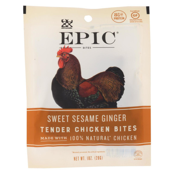 Epic - Jerky Bites - Sweet Sesame Ginger - Case of 15 - 1 oz.