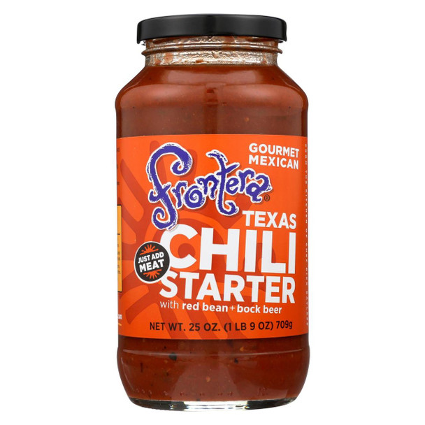 Frontera Foods Chili Starter - Texas - Case of 6 - 25 oz