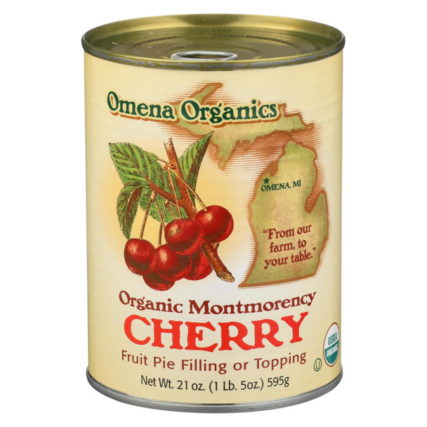 Omena Organics Pie Fllng - Organic - Tart Cherry - Case of 12 - 21 oz