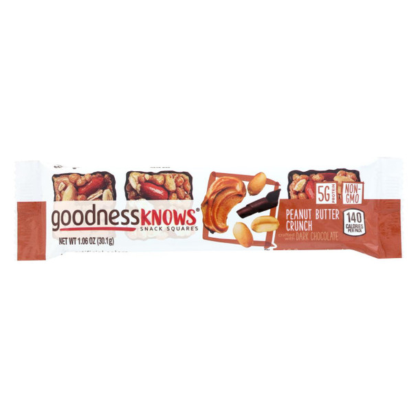 Goodness Knows Bar - Peanut Butter Crunch - Case of 12 - 1.2 oz