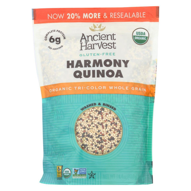 Ancient Harvest Organic Quinoa - Tri-Color Harmony Blend - Case of 12 - 14.4 oz