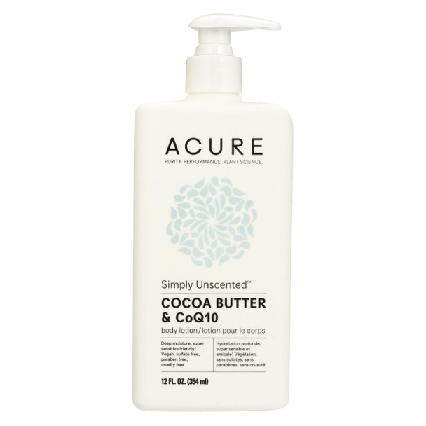 Acure Body Lotion - Simply Unscented - 12 fl oz