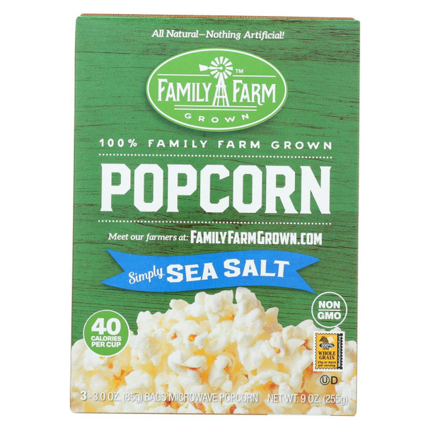 Black Jewell Popcorn - Micro - Sea Salt - Case of 6 - 9 oz