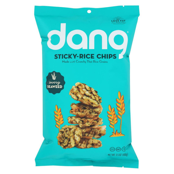 Dang - Sticky Rice Chips - Savory Seaweed - Case of 12 - 3.5 oz