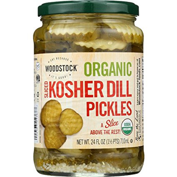 Woodstock Pickles - Kosher Dill - Sliced - Case of 6 - 64 fl oz