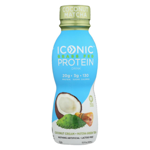 Iconic Protein Drink - Coconut Matcha - Case of 12 - 11.5 fl oz.
