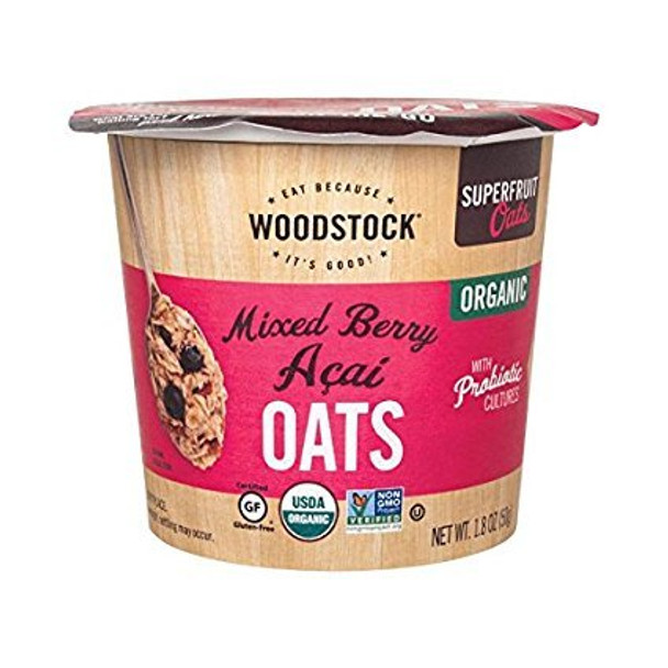 Woodstock Organic Oat Cup - Mixed Berry Acai - 1.8 oz.