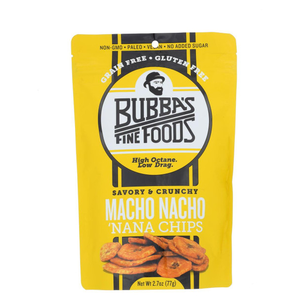 Bubba's Fine Foods - Nana Chips - Macho Nacho - Case of 8 - 2.7 oz.