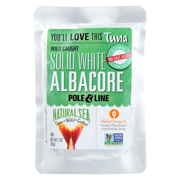 Natural Sea Wild Albacore Tuna Pouch, Unsalted, Solid White - 1 Each 1 - 3 OZ