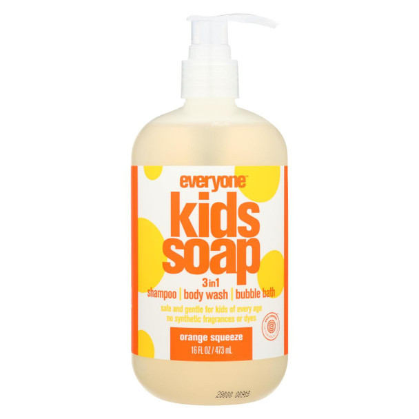 Everyone Kid Soap - Orange Squeeze - Case of 1 - 16 fl oz.