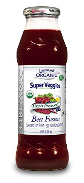 Lakewood Super Veggies Juice - Beet Fusion - Case of 12 - 12.5 oz.