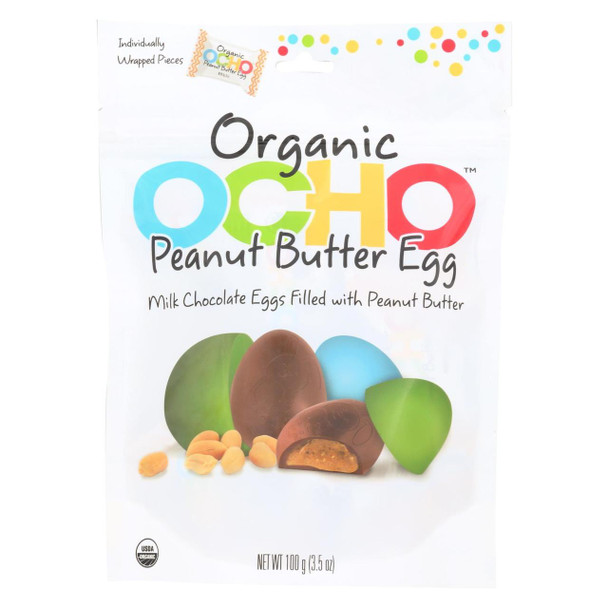 Ocho Candy Peanut Butter Egg - Case of 12 - 3.5 oz.