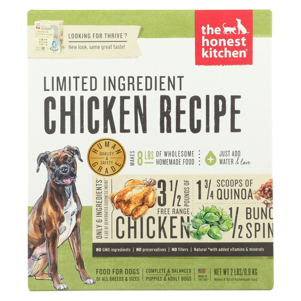 The Honest Kitchen - Dog Food - Limited Ingredient Chicken Recipe - Case of 6 - 2 lb.