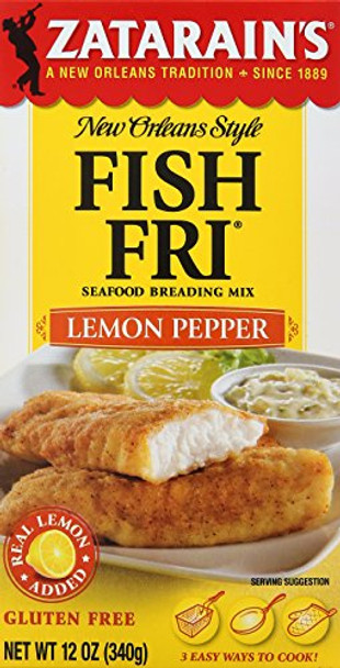 Zatarain's - Fish Fry Lemon Pepper - Case of 8 - 12 oz.