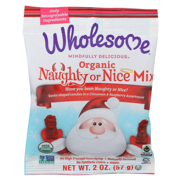 Wholesome! - Organic Candy - Naughty or Nice Mix - Case of 12 - 2 oz.