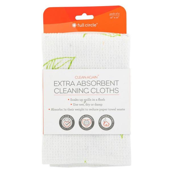 Full Circle Home - Extra Absorbant Cleaning Cloths - Case of 6 - 2 Count