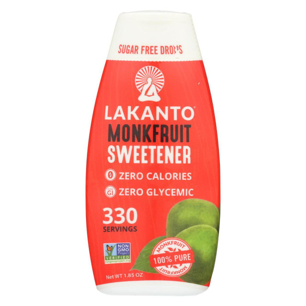 Lakanto - Liquid Monkfruit Sweetener - Sugar Free - Case of 6 - 1.85 fl oz.