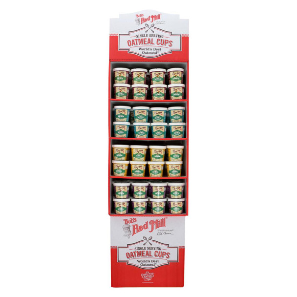 Bob's Red Mill - Display - Oatmeal Cups - 4 Varieties - Case of 96 - Count