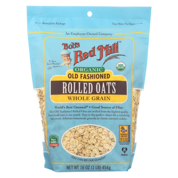 Bob's Red Mill - Organic Old Fashioned Rolled Oats - Case of 4-16 OZ