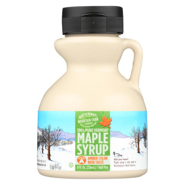 Butternut Mountain Farm - Maple Syrup - Amber Grade A - Case of 24 - 8 fl oz.