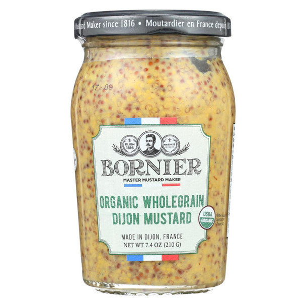 Bornier - Mustard - Organic Whole Grain - Case of 6 - 7.4 oz.