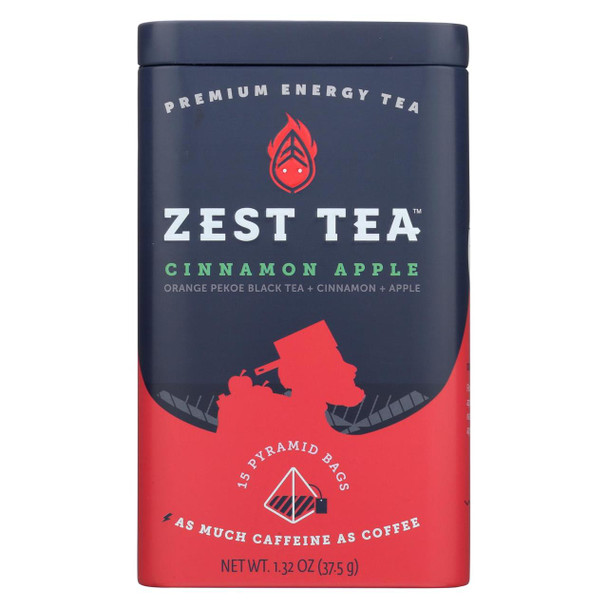 Zest Tea - Black Tea - Cinnamon Apple - Case of 6 - 1.32 oz.