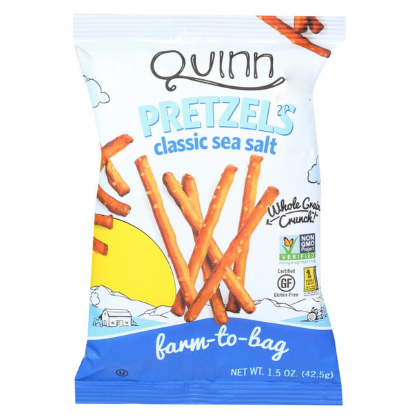 Quinn - Pretzel Sticks - Classic Sea Salt - Case of 36 - 1.5 oz.
