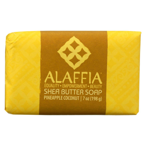 Alaffia - Bar Soap - Pineapple Coconut Shea Butter - 7 oz.