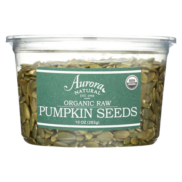 Aurora Natural Products - Organic Raw Pumpkin Seeds - Case of 12 - 10 oz.