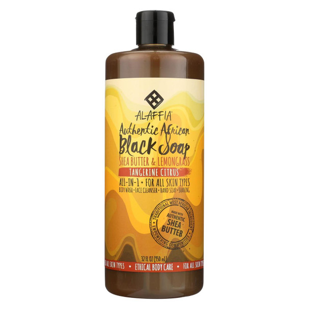 Alaffia - African Black Soap - Tangerine Citrus - 32 fl oz.