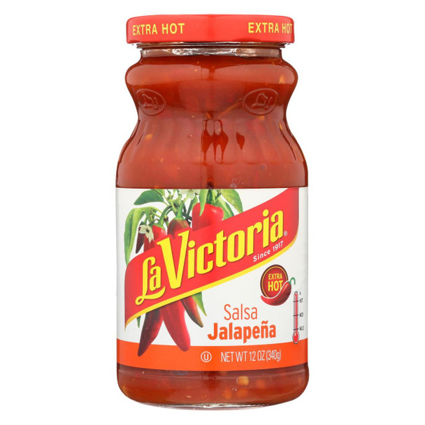 La Victoria - Red Salsa Jalapena - Extra Hot - Case of 12 - 12 oz.