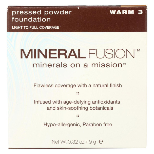 Mineral Fusion - Pressed Powder Foundation - Warm 3 - 0.32 oz.