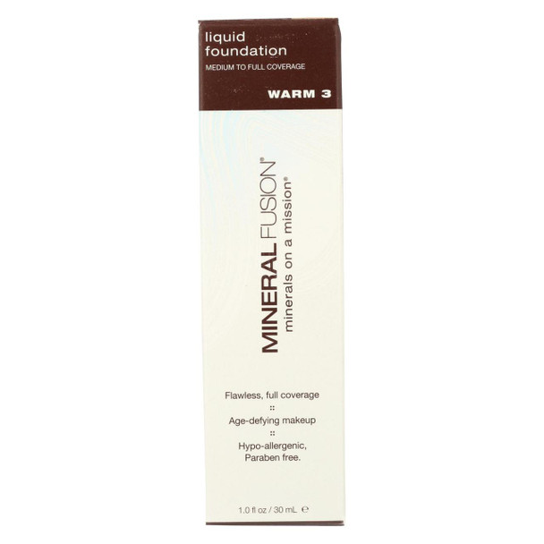 Mineral Fusion - Liquid Mineral Foundation - Warm 3 - 1 oz.