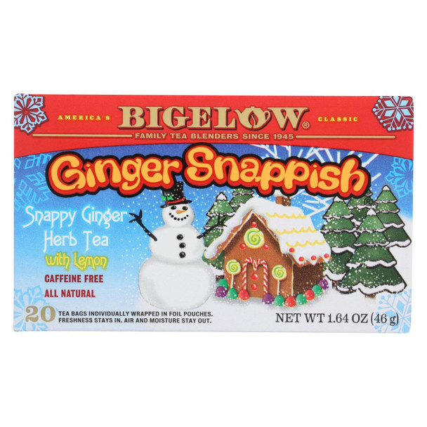 Bigelow Tea - Holiday Ginger Snap Tea - Case of 6 - 20 CT