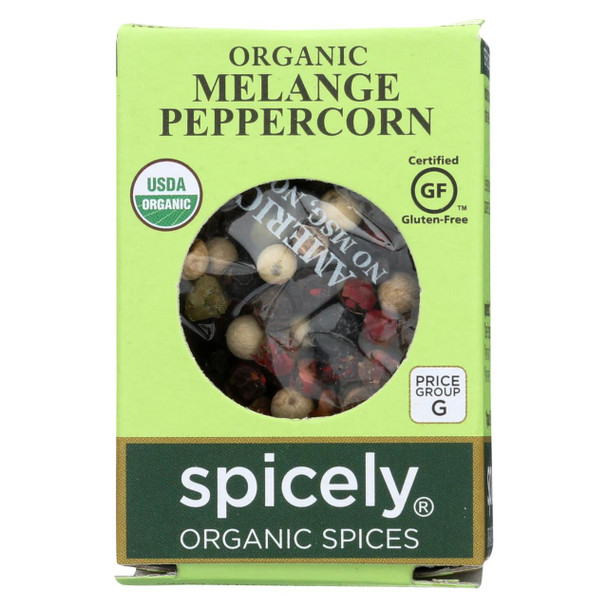 Spicely Organics - Organic Peppercorn - Melange - Case of 6 - 0.45 oz.