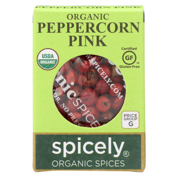Spicely Organics - Organic Peppercorn - Pink - Case of 6 - 0.15 oz.