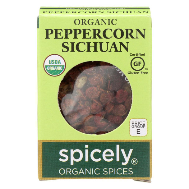 Spicely Organics - Organic Peppercorn - Sichuan - Case of 6 - 0.2 oz.