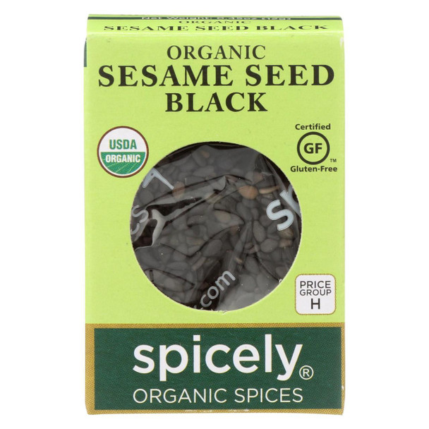 Spicely Organics - Organic Sesame Seed - Black - Case of 6 - 0.45 oz.