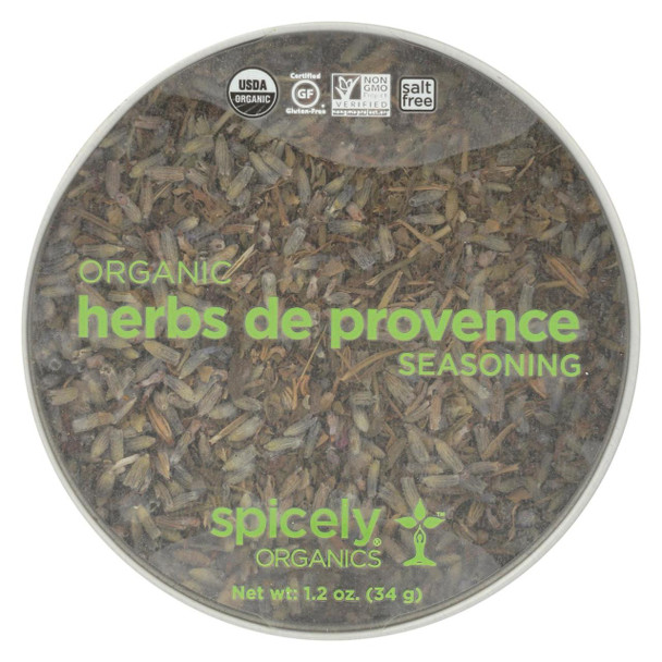 Spicely Organics - Organic Herbs De Provence Seasoning - Case of 2 - 1.2 oz.