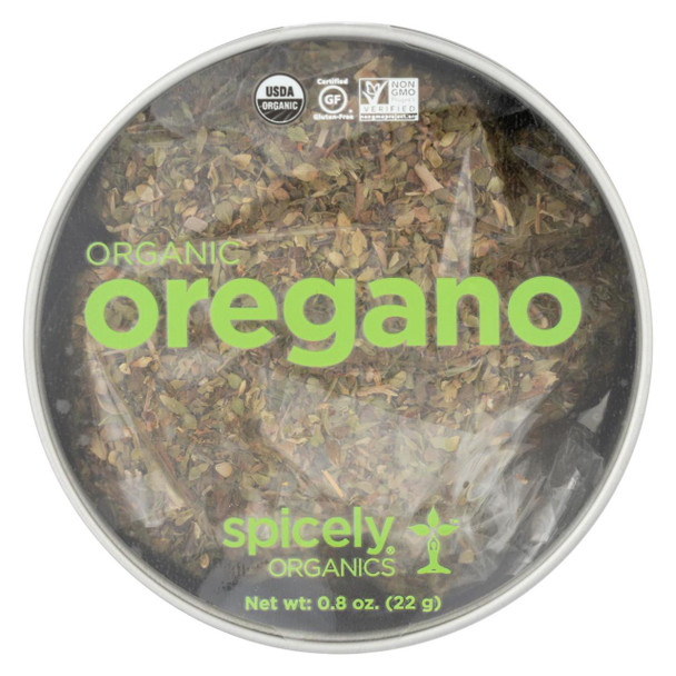 Spicely Organics - Organic Oregano - Mediterranean - Case of 2 - .8 oz.