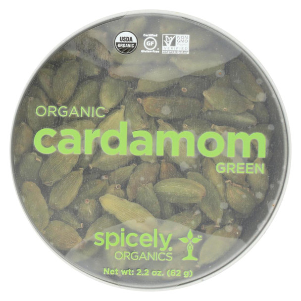 Spicely Organics - Organic Cardamom Pods - Green - Case of 2 - 2.2 oz.