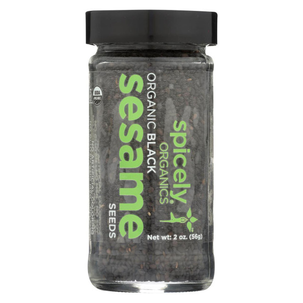 Spicely Organics - Organic Sesame - Black - Case of 3 - 2 oz.