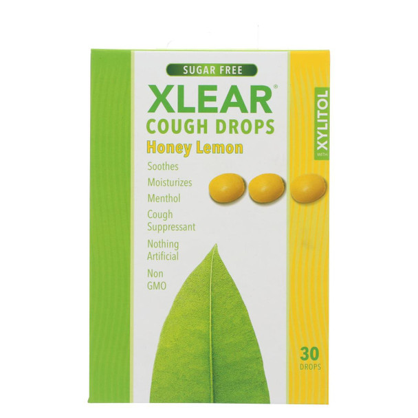 Xlear - Throat Drops Honey Lemon - 30 CT