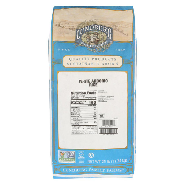 Lundberg Family Farms - Rice - White Arborio - Case of 25 - lb.