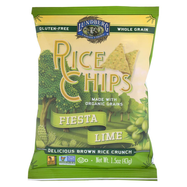 Lundberg Family Farms - Rice Chips - Fiesta Lme - Case of 24-1.5 oz.