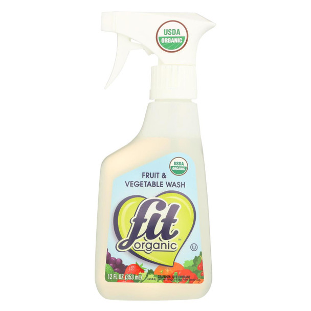 Fit Organic - Fruit and Vegetable Wash - Spray - Case of 24 - 12 fl oz.